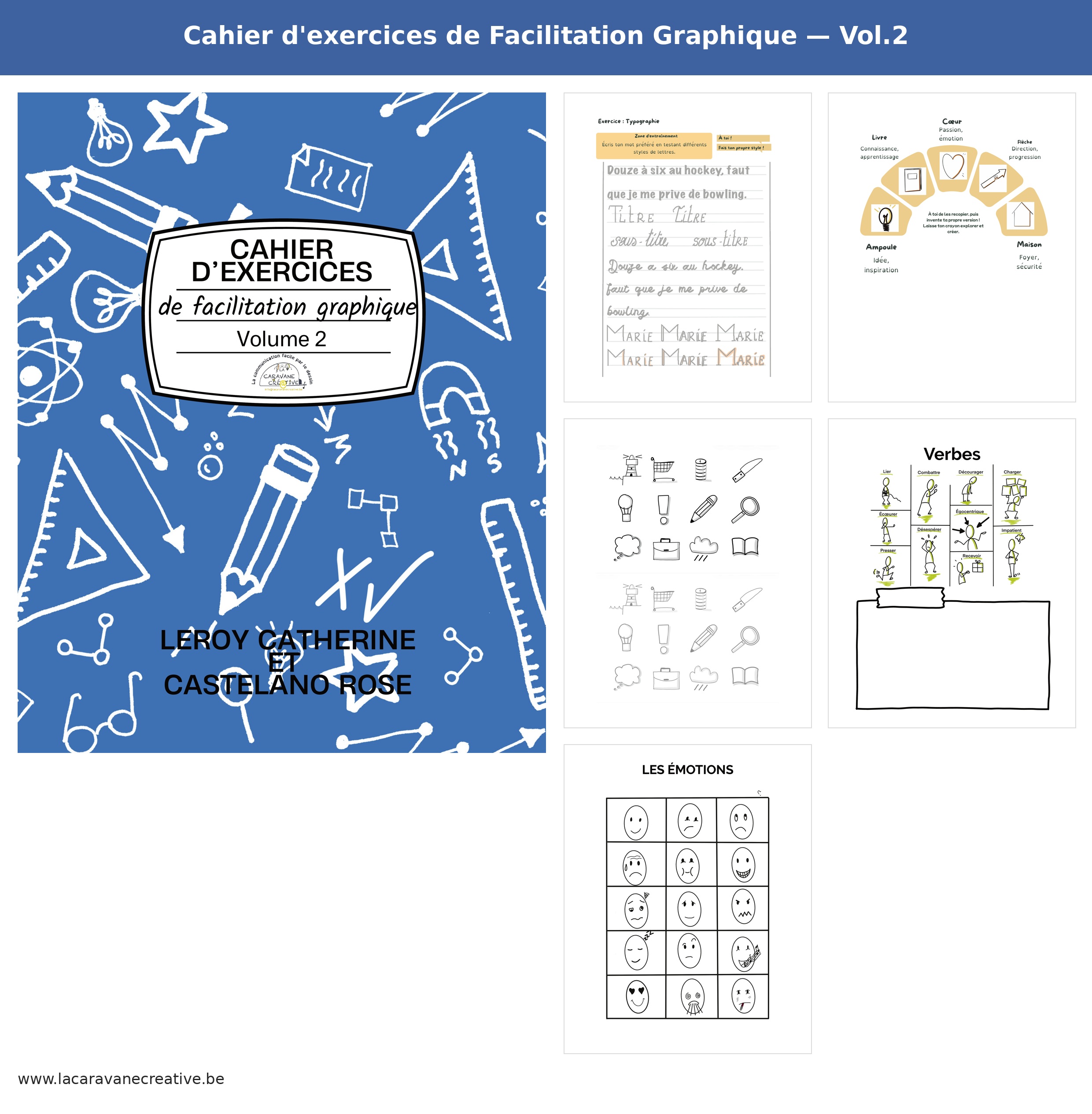 Cahier d'exercices Facilitation Graphique en version brochée